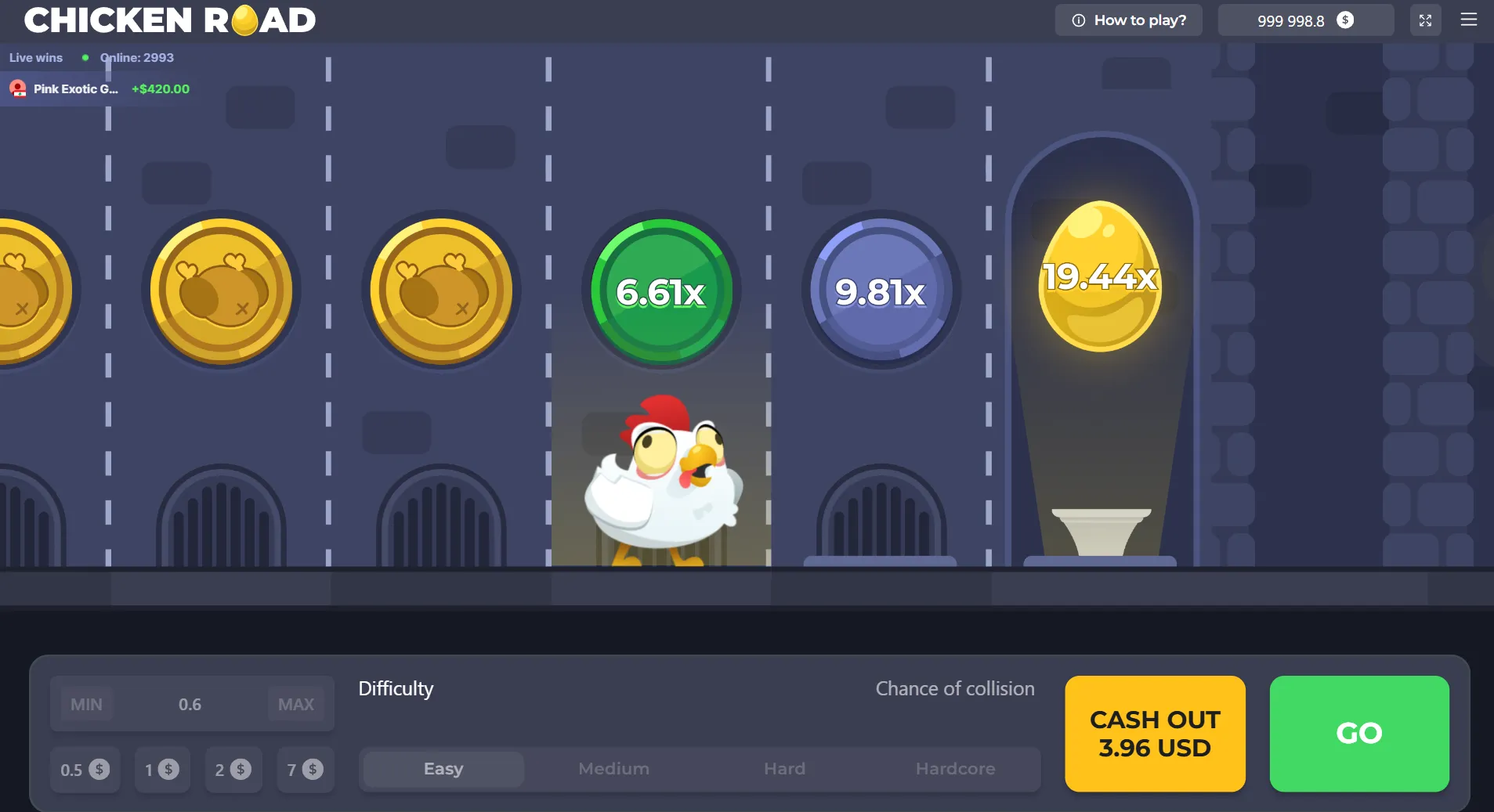 Konto aufladen und erste Einzahlung in der Chicken Road App